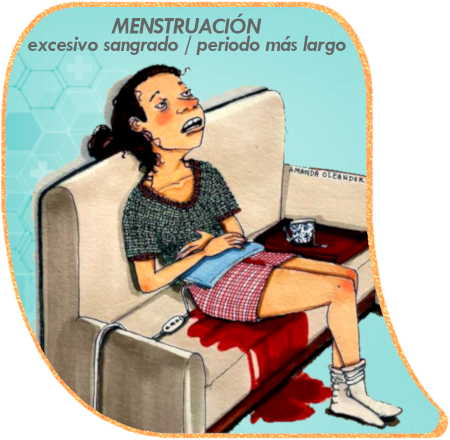 menstruacion excesiva regla manchado