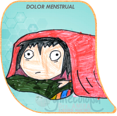 dolor menstrual cama niña acostada propia